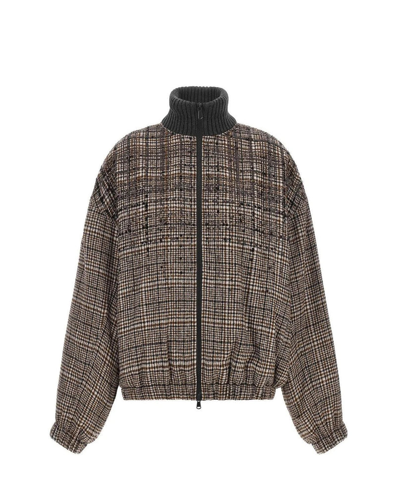 Brunello Cucinelli Bomber Jacket in brown, Alpaca