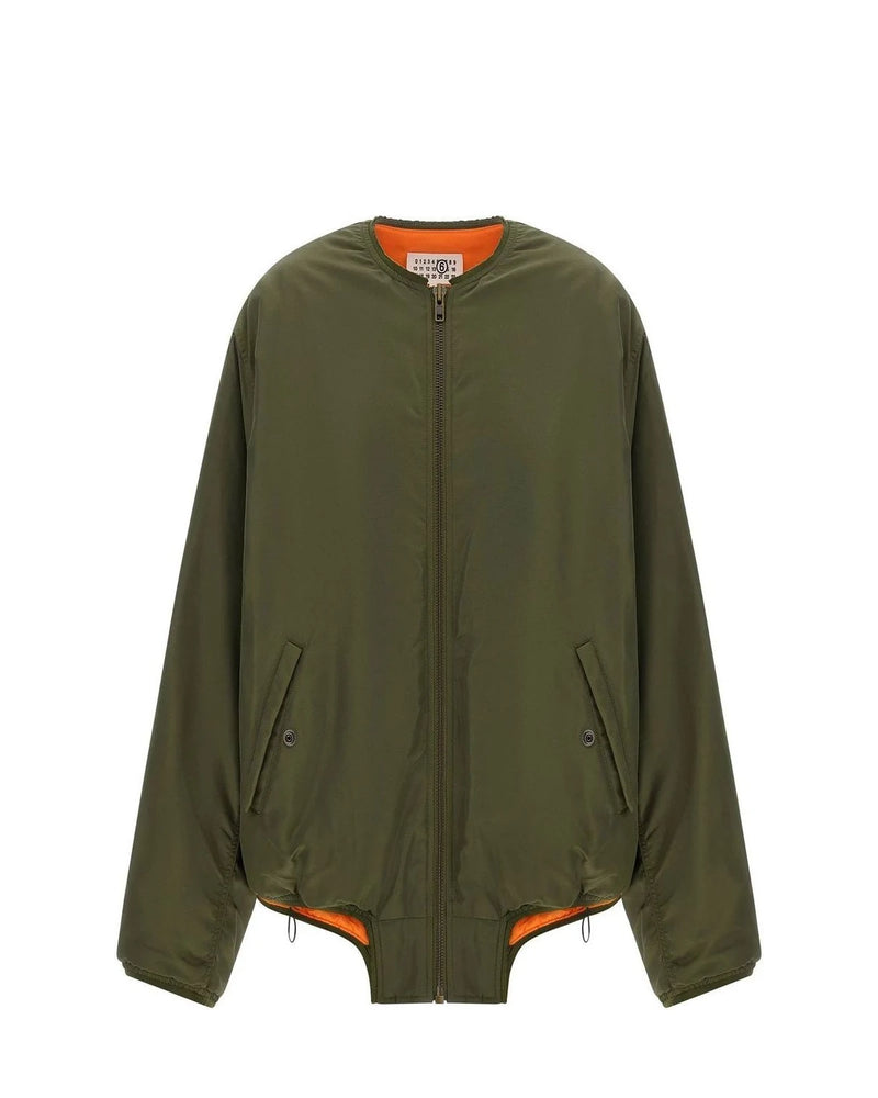MM6 Maison Margiela Bomber Jacket in green, Polyamide