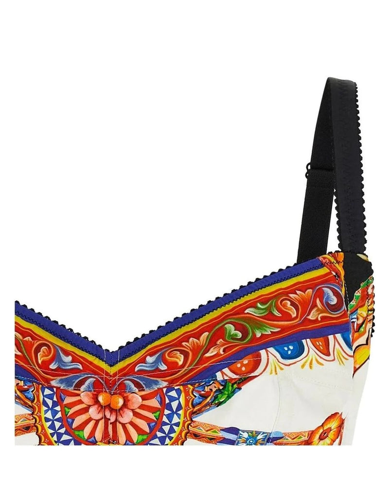 Dolce & Gabbana Corset Top in multicolor, Cotton — view 3