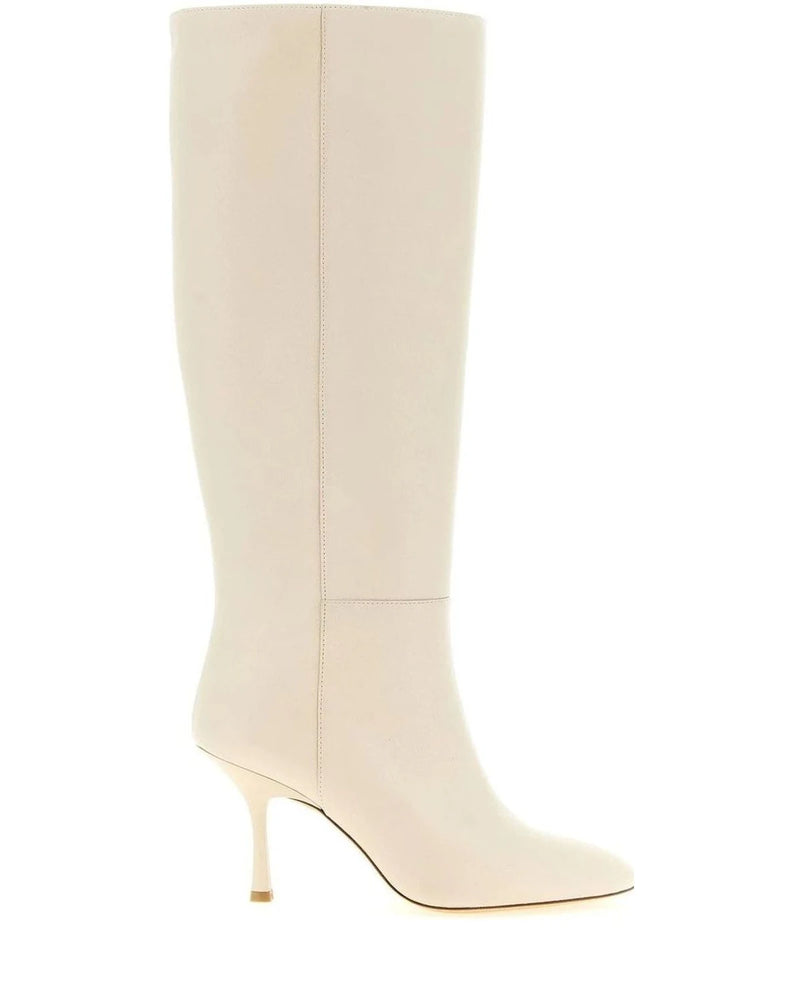 Stuart Weitzman Knee High Boots in white, Lamb Leather