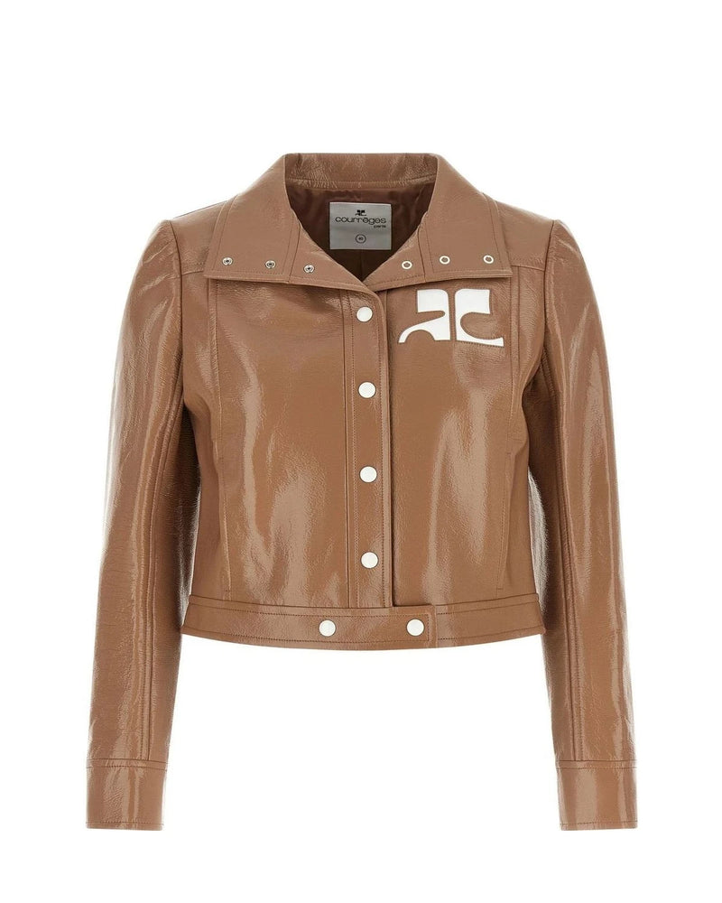 Courrèges Trucker Jacket in brown, Cotton