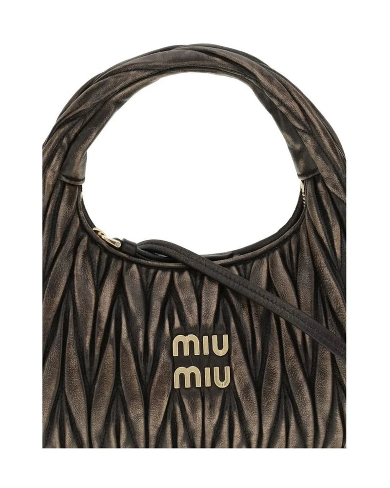 Miu Miu Shoulder Bag in brown, Lamb — view 4