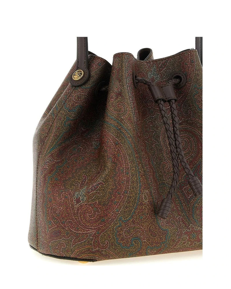 Etro Bucket Bag in brown, Cotton — view 4