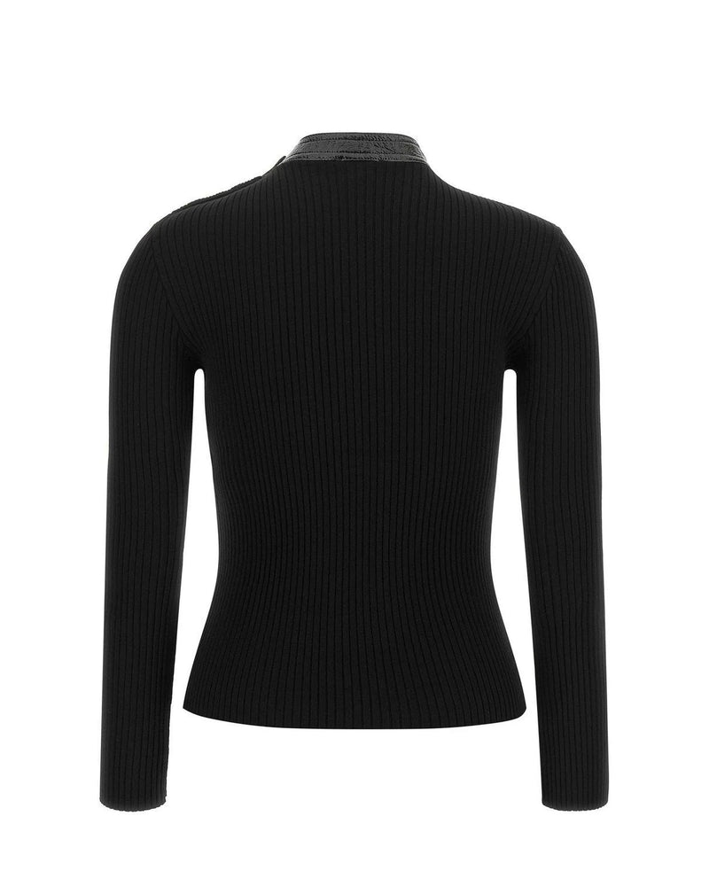 Courrèges Sweater in black, Viscose — view 2