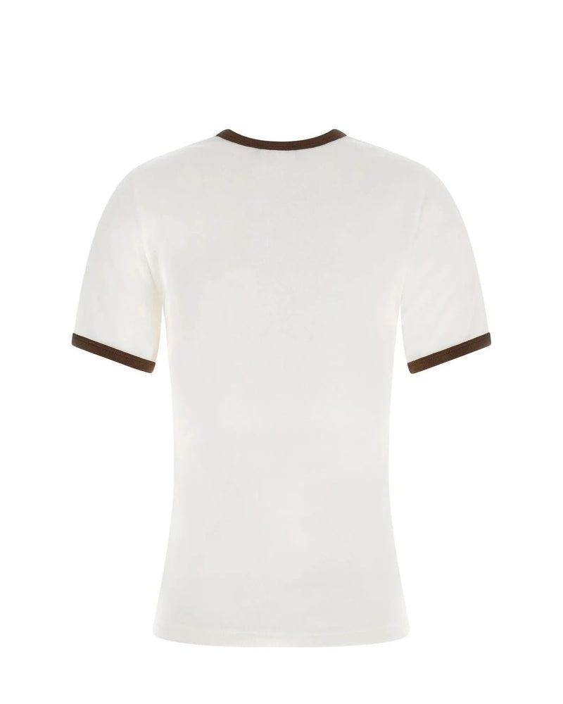 Courrèges T-Shirt in brown, Cotton — view 2