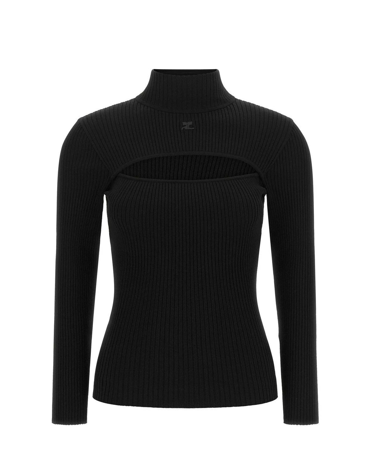 Courrèges Sweater in black, Viscose