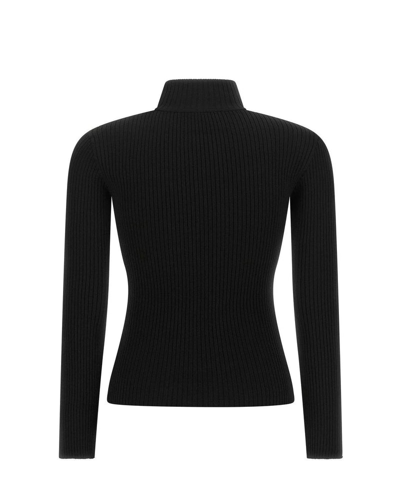 Courrèges Sweater in black, Viscose — view 2