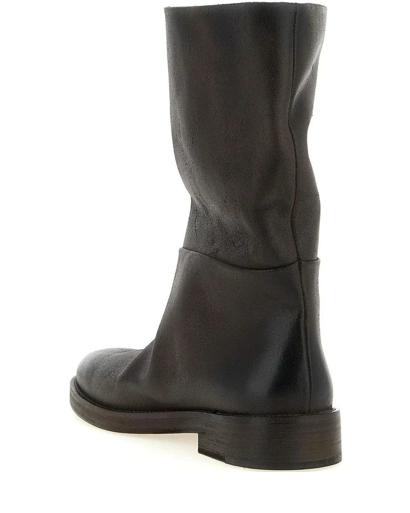 Marsell Knee High Boots in brown, Calfskin Leather — view 3