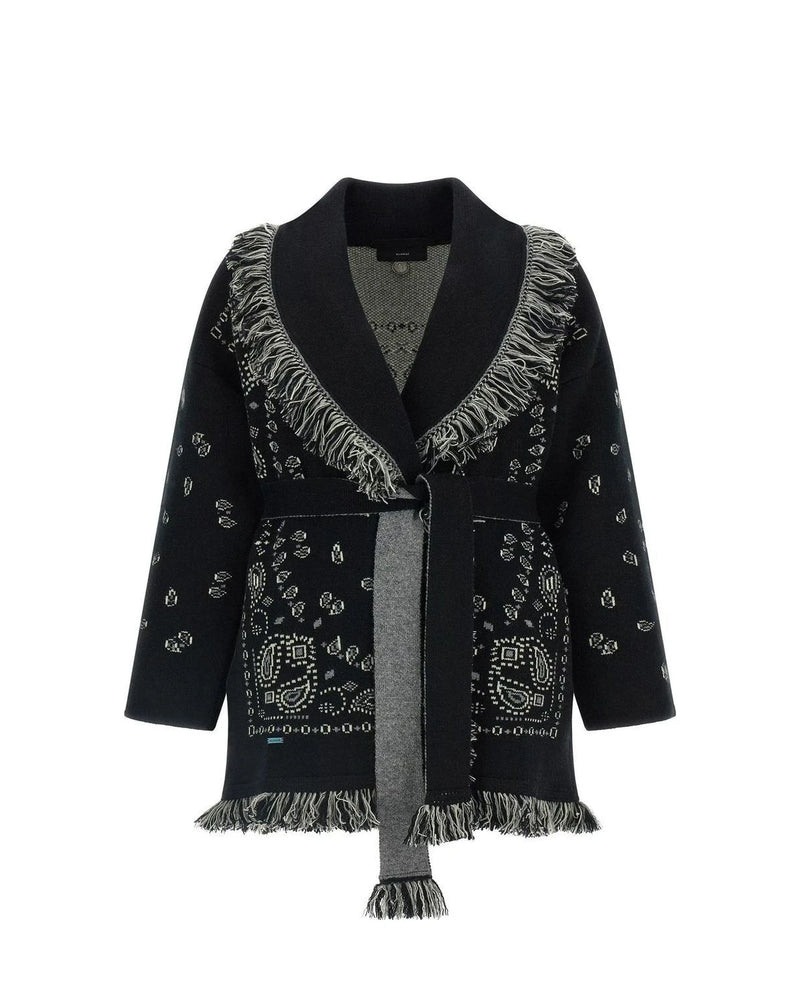 Alanui Cardigan in black, Cashmere