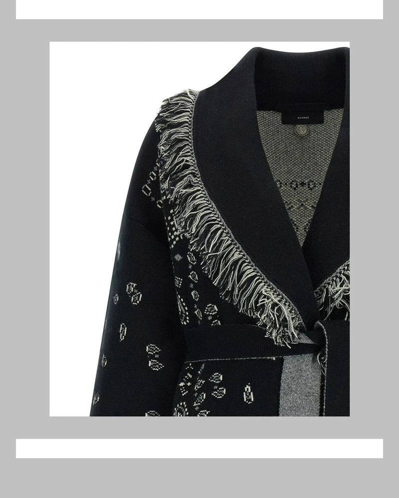 Alanui Cardigan in black, Cashmere — view 3