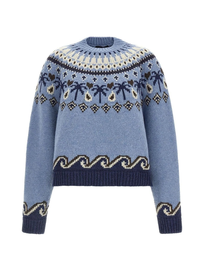 Alanui Sweater in blue, Virgin Wool