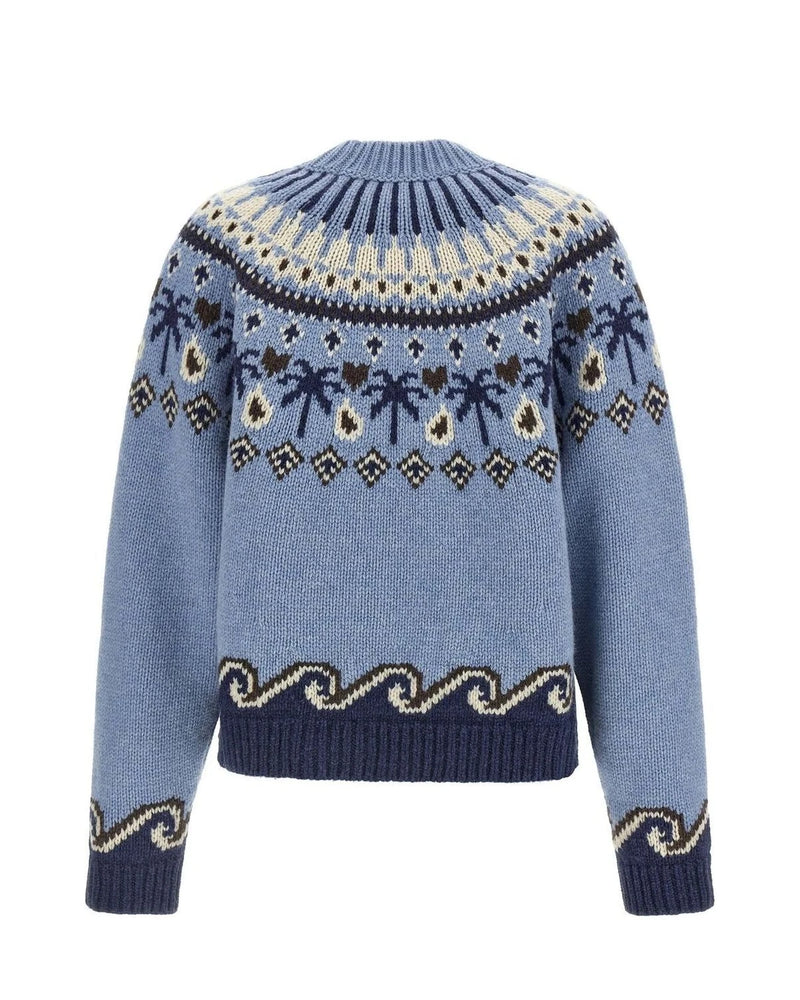 Alanui Sweater in blue, Virgin Wool — view 2