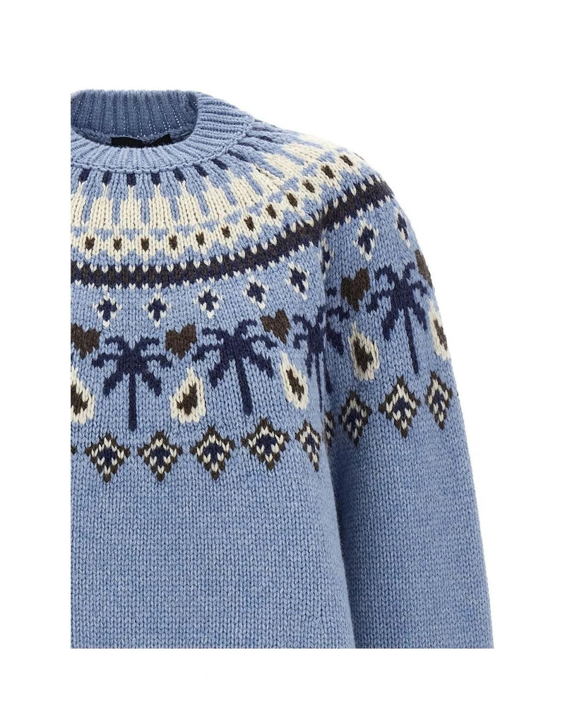 Alanui Sweater in blue, Virgin Wool — view 3