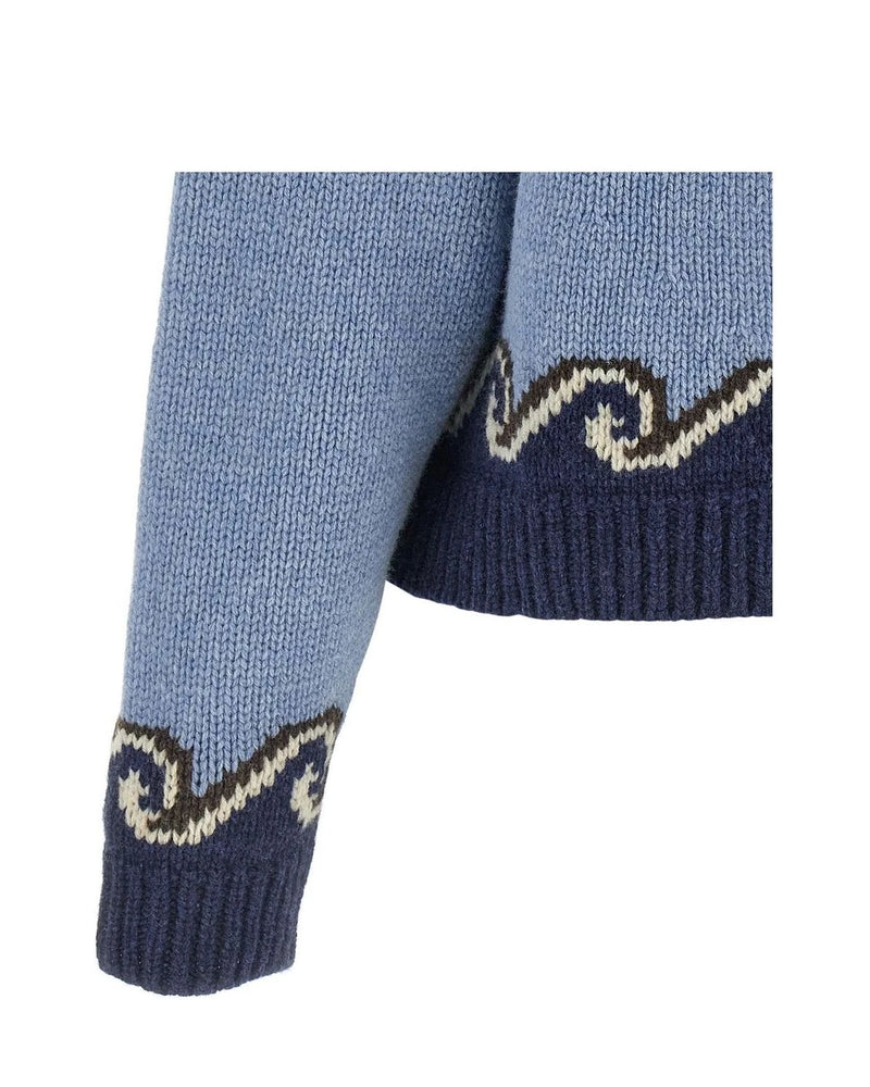 Alanui Sweater in blue, Virgin Wool — view 4