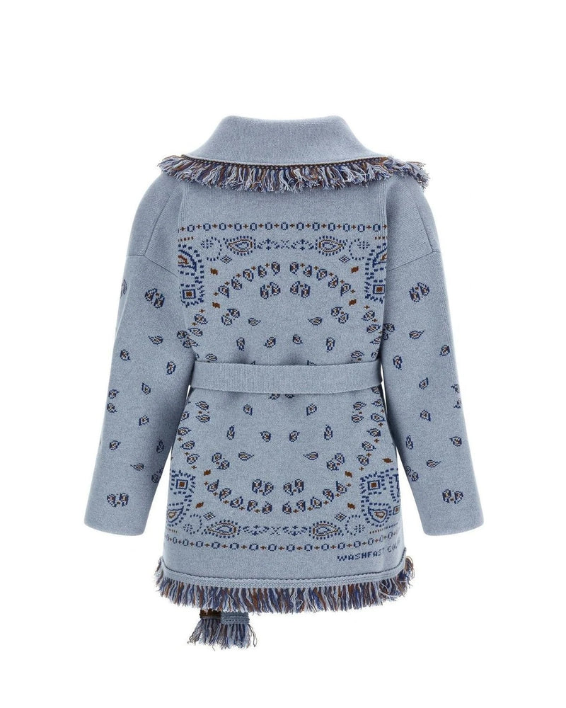 Alanui Cardigan in blue, Cashmere — view 2