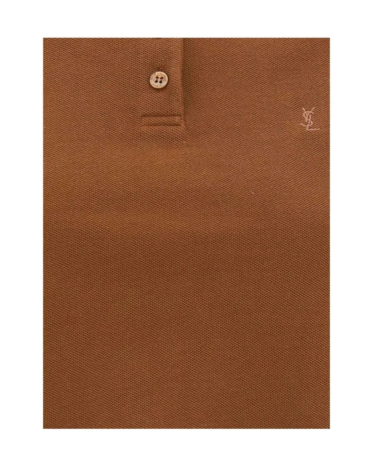 Saint Laurent Polo in brown, Cotton — view 3