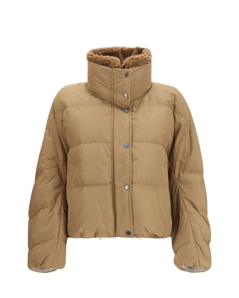 Brunello Cucinelli Puffer Jacket in beige, Cotton