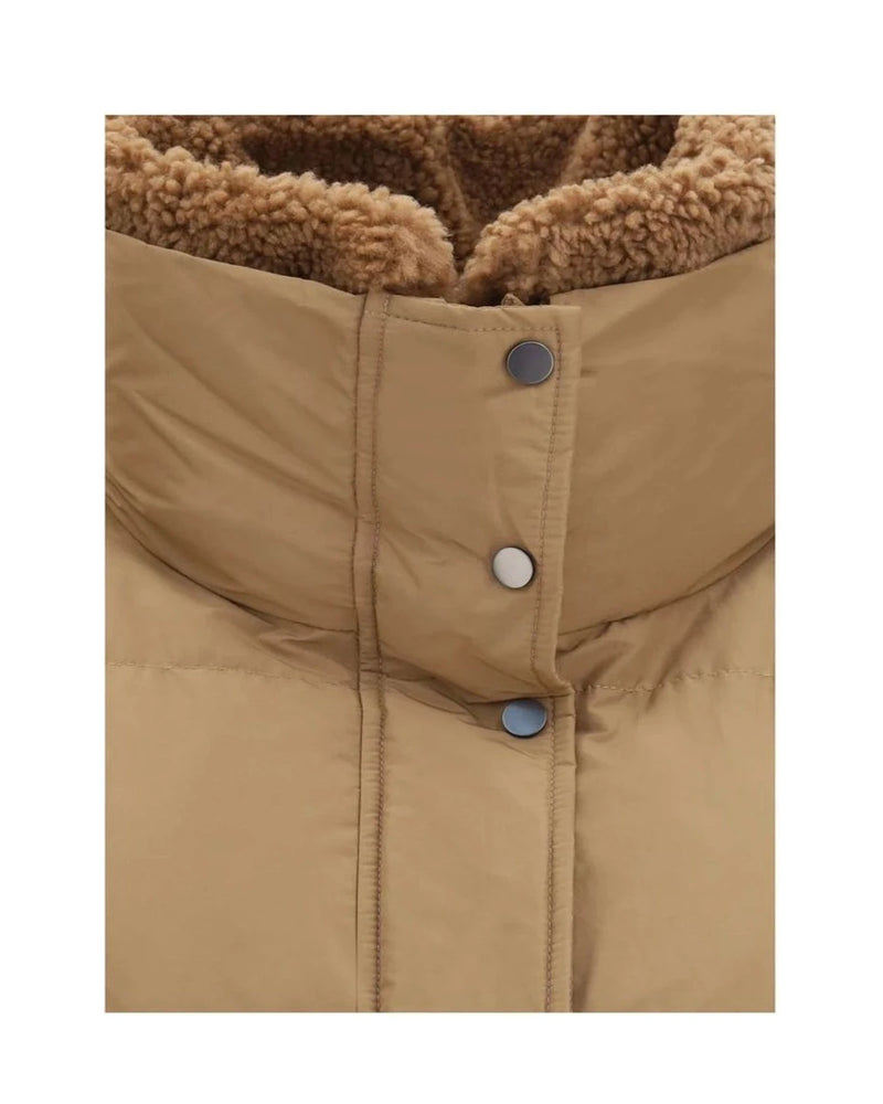 Brunello Cucinelli Puffer Jacket in beige, Cotton — view 3