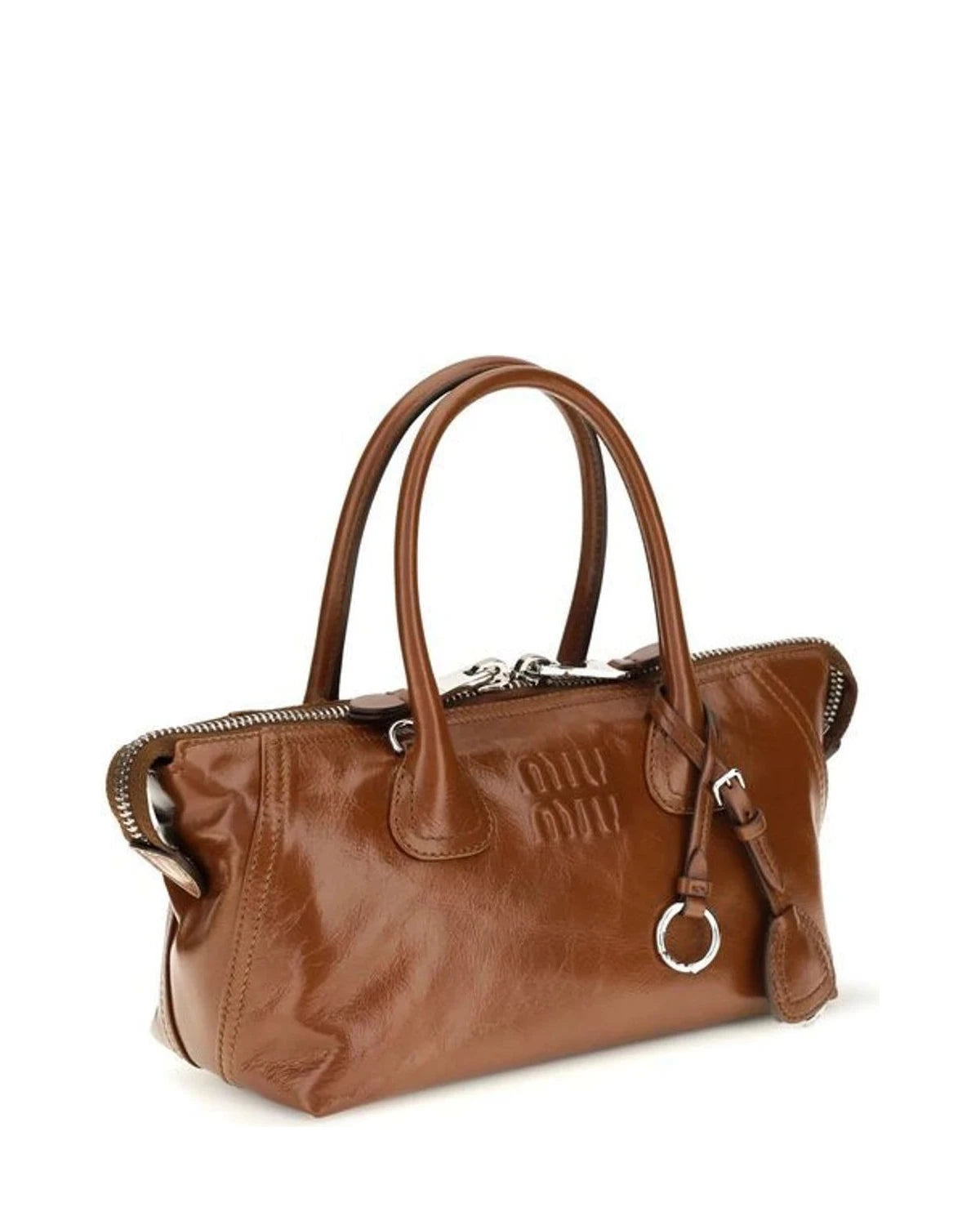 Miu Miu Baguette Handbag in brown, Calf Leather — view 2