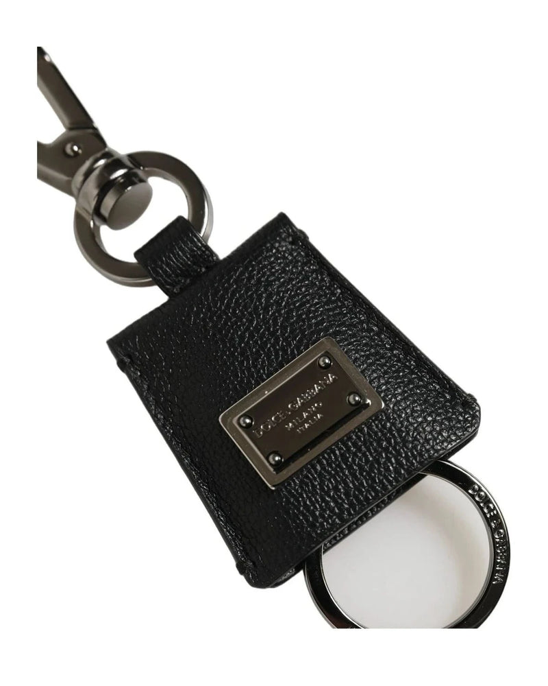 Dolce & Gabbana Keychain in black, Leather Attachment