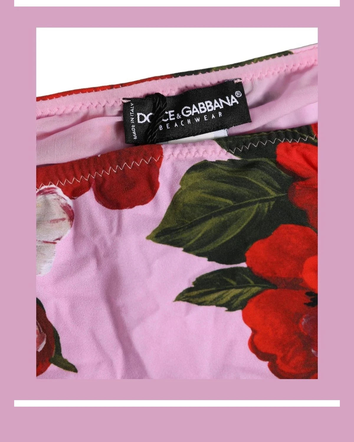 Dolce & Gabbana Classic Bikini in pink, Nylon — view 5