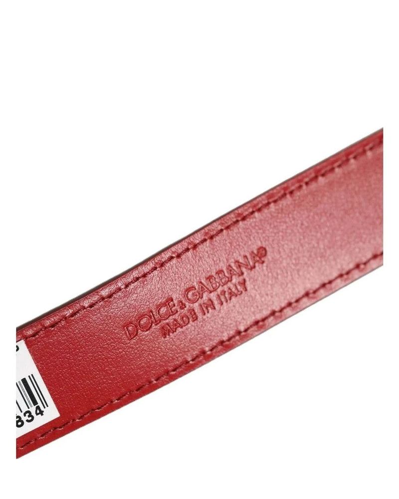 Dolce & Gabbana Bracelet in red, Calf Leather — view 6