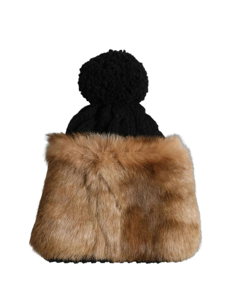 Dolce & Gabbana Winter Hat in black, Virgin Wool — view 4