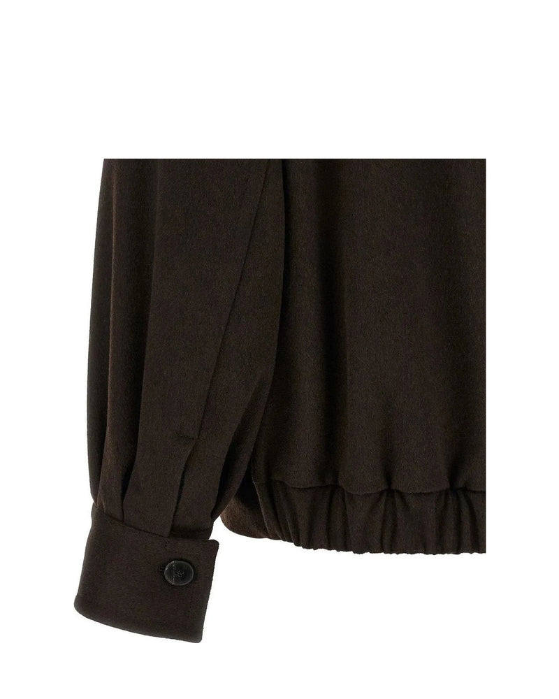 Alberto Biani Bomber Jacket in brown, Wool — view 4