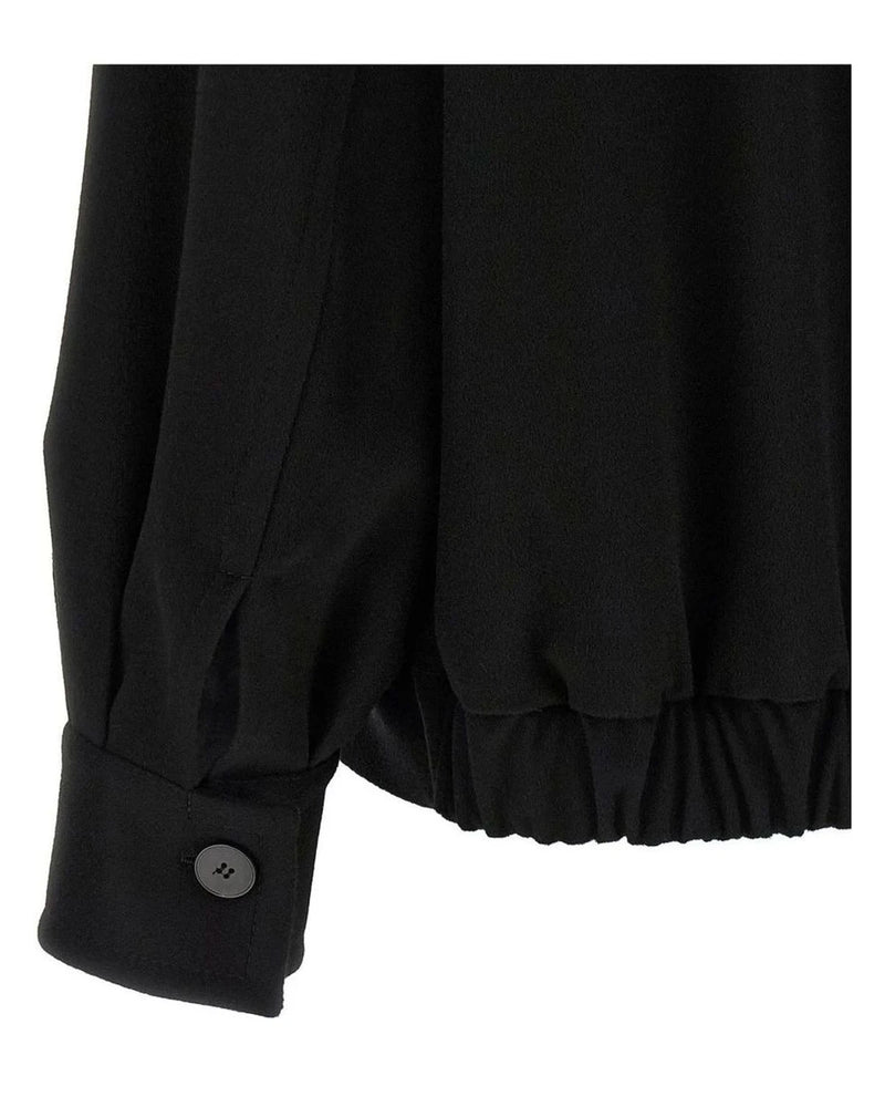 Alberto Biani Bomber Jacket in black, Wool — view 4