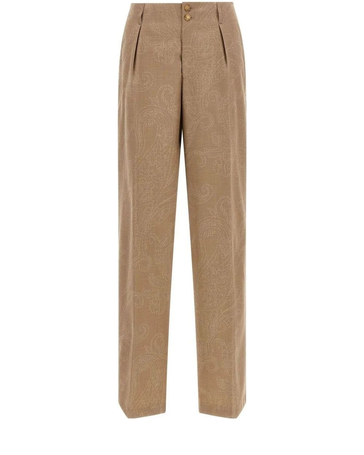 Etro Beige Wool Trousers