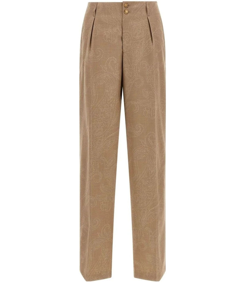 Etro Trouser in beige, Wool