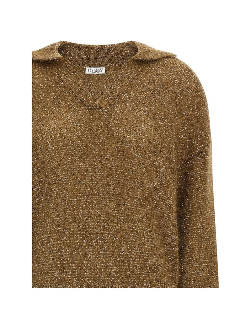 Brunello Cucinelli T-Shirt in brown, Polyamide — view 3
