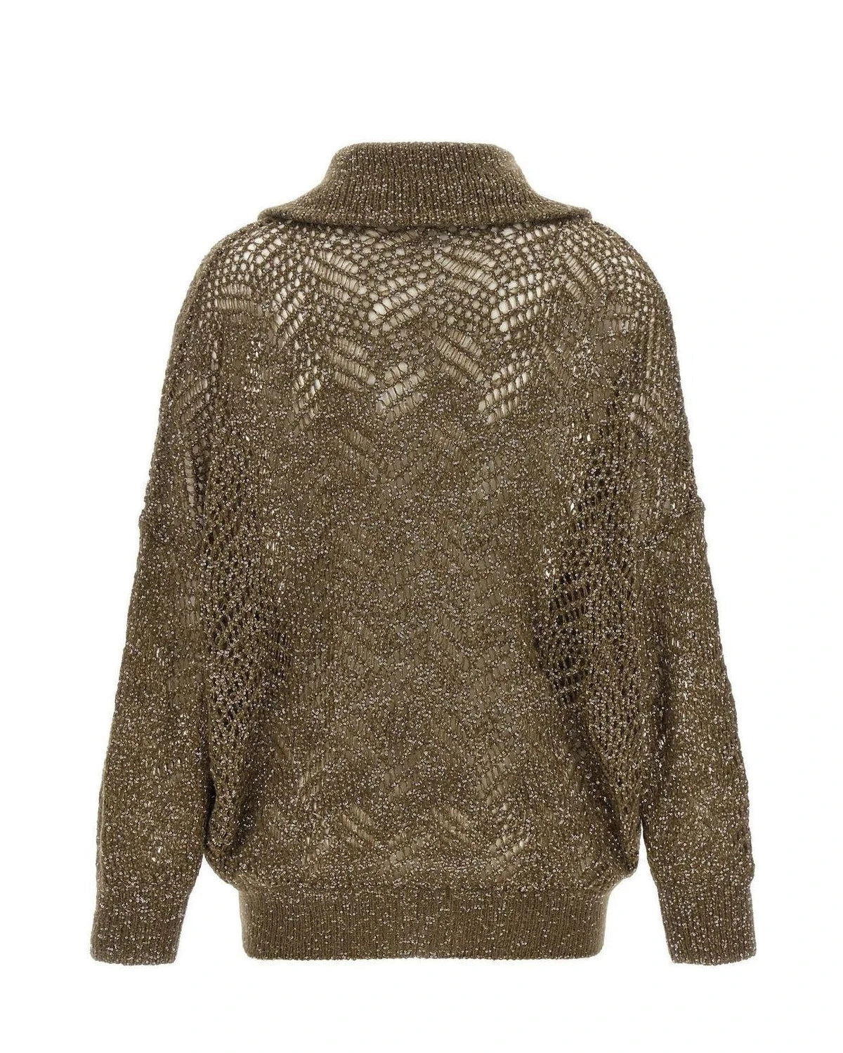 Brunello Cucinelli Cardigan in brown, Polyamide — view 2