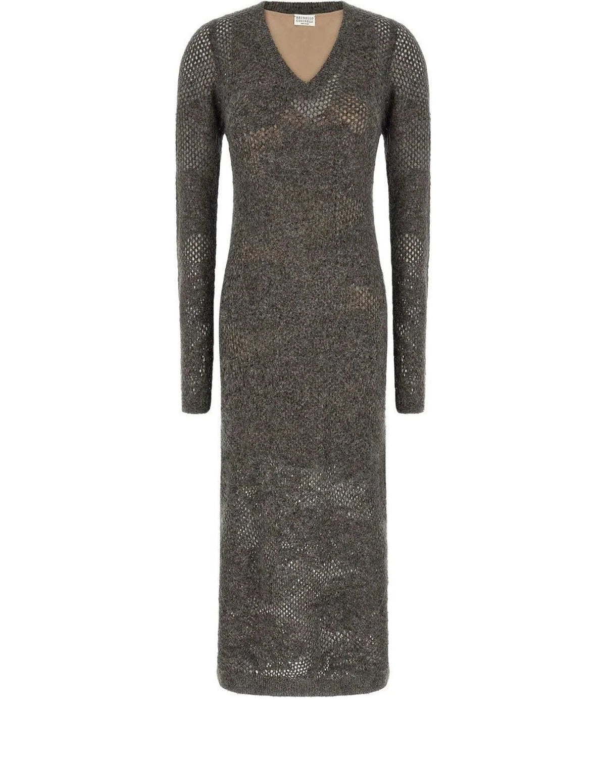 Brunello Cucinelli Gray Dress
