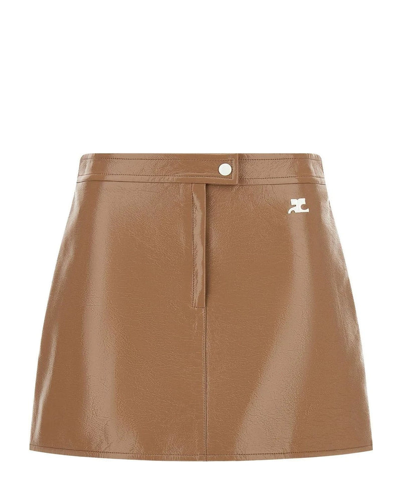 Courrèges Skirt in beige, Cotton