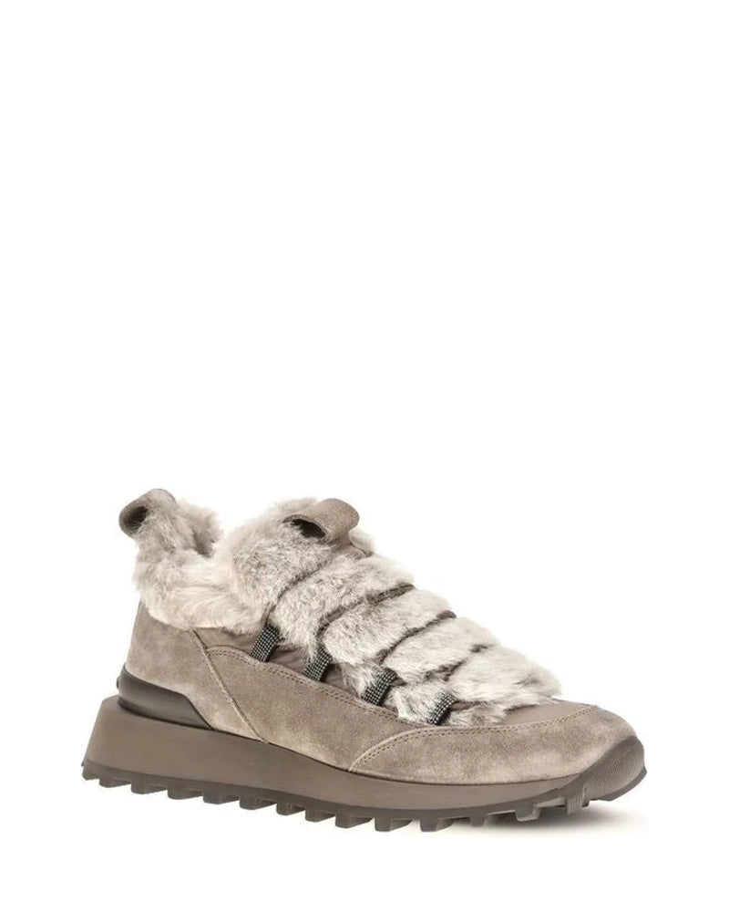 Brunello Cucinelli Sneakers in gray, Suede — view 2