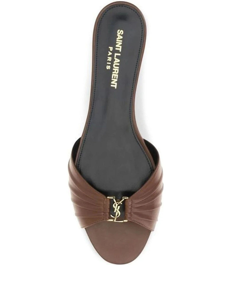 Saint Laurent Mules in brown, Calf Leather — view 4
