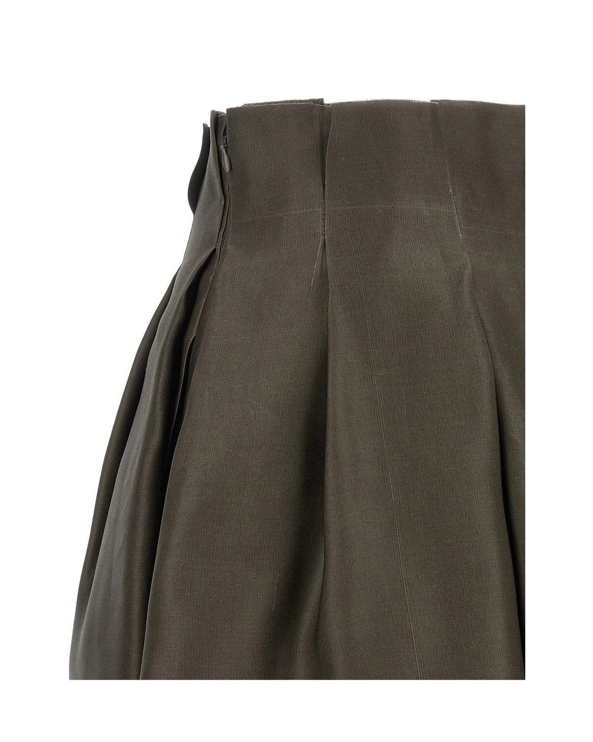 Khaite Skirt in brown, Silk — view 4