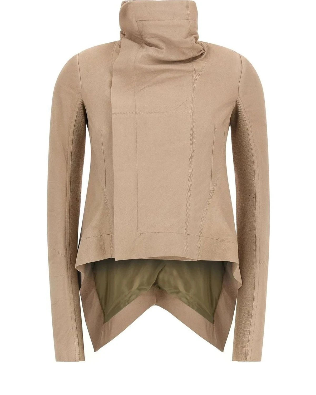 Rick Owens Trucker Jacket in beige, Lamb Leather