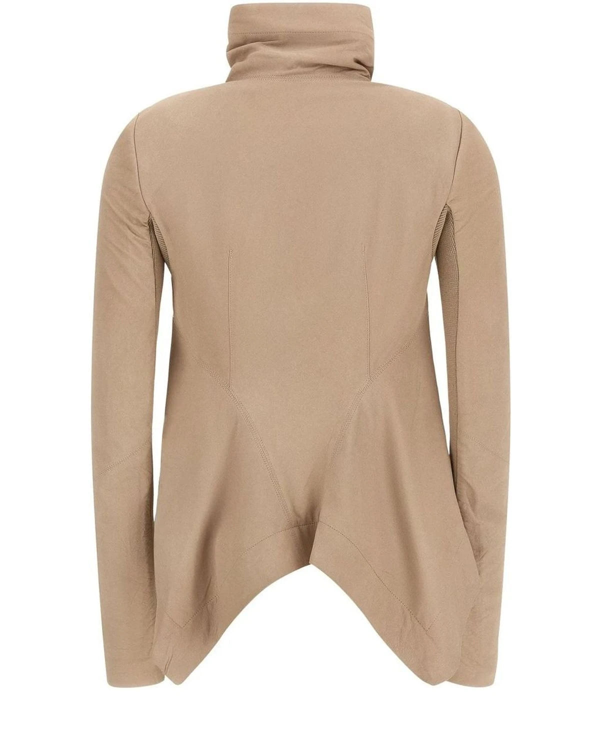 Rick Owens Trucker Jacket in beige, Lamb Leather — view 2