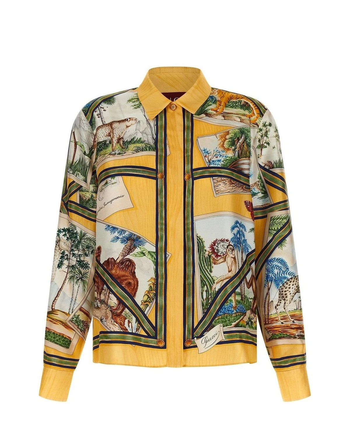 Gucci Animal Silk Blouse