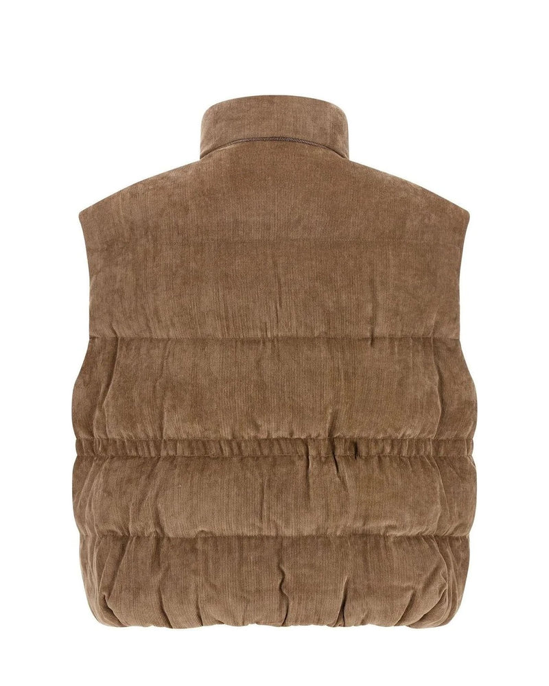 Brunello Cucinelli Vest in beige, Viscose — view 2