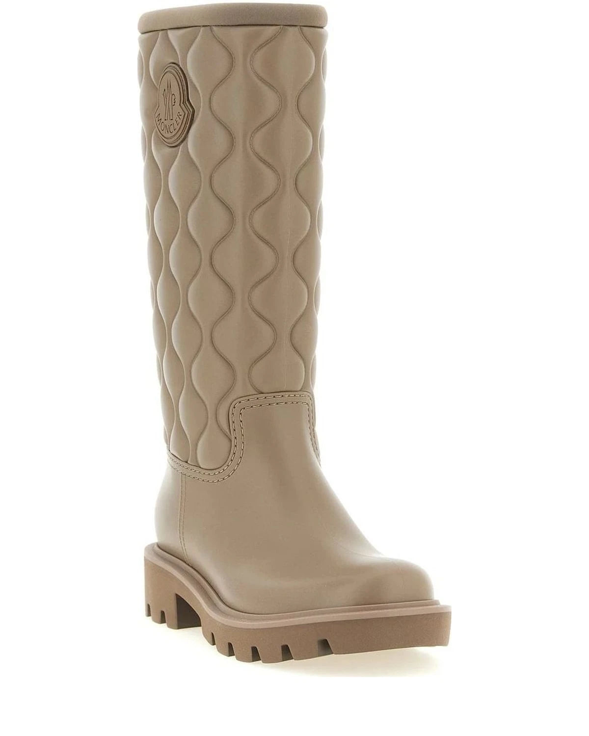 Moncler Knee High Boots in beige, Pvc — view 2