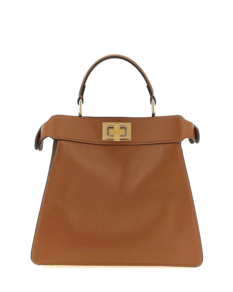 Fendi Satchel Bag in brown, Calfskin Leather — view 3