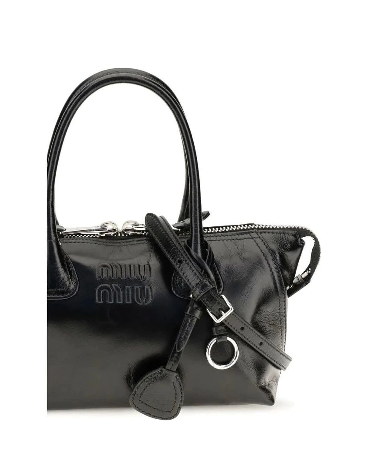Miu Miu Satchel Bag in black, Calf Leather — view 4