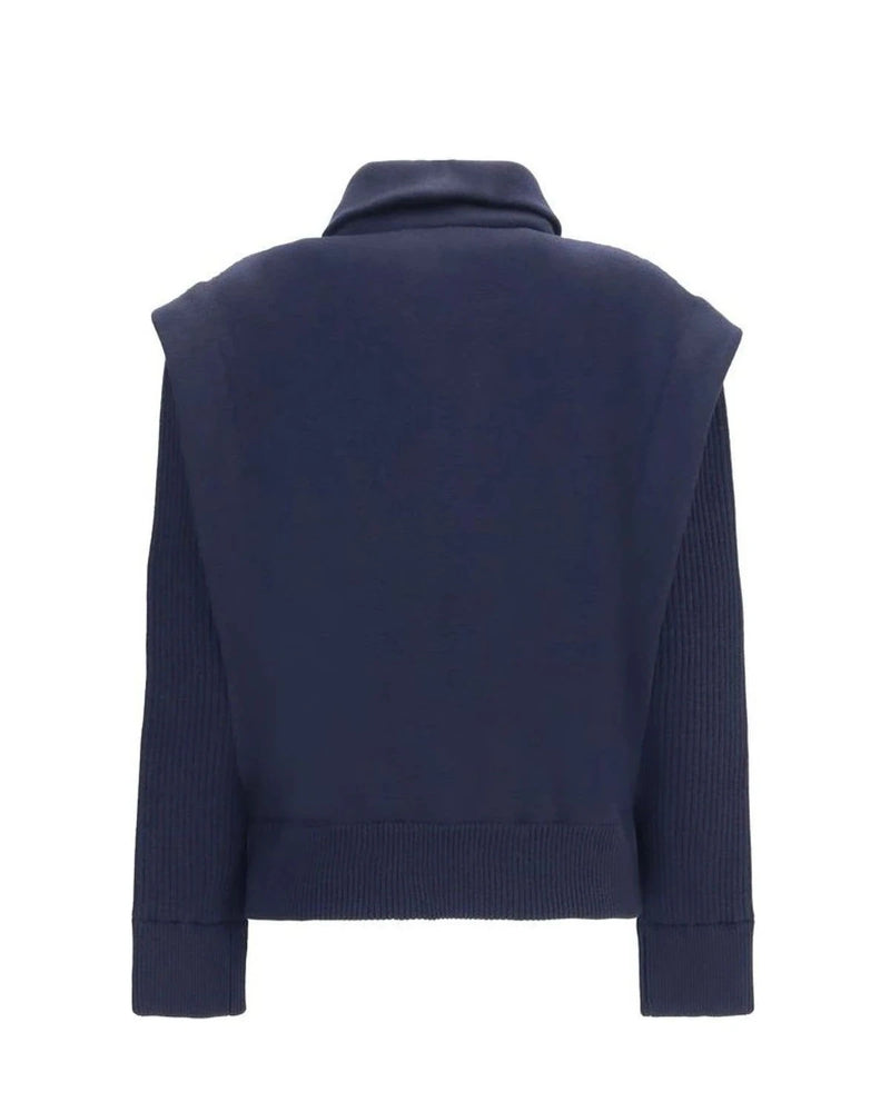 Giorgio Armani Bomber Jacket in blue, Fleece Wool — view 2