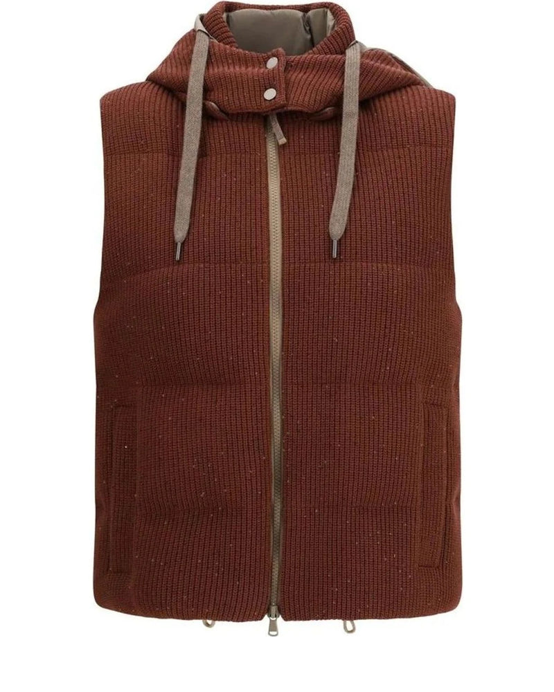 Brunello Cucinelli Vest in brown, Cotton