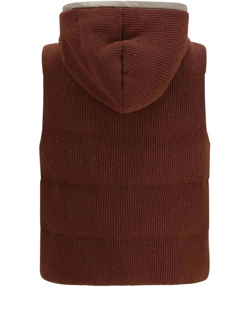 Brunello Cucinelli Vest in brown, Cotton — view 2