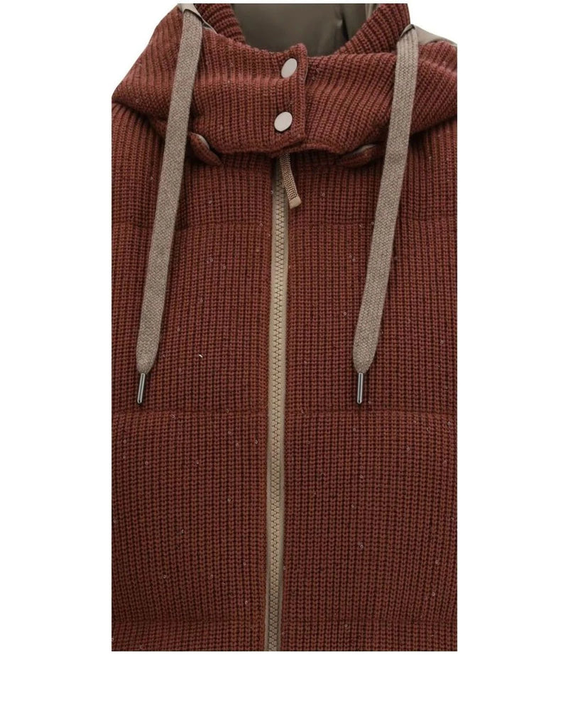 Brunello Cucinelli Vest in brown, Cotton — view 3