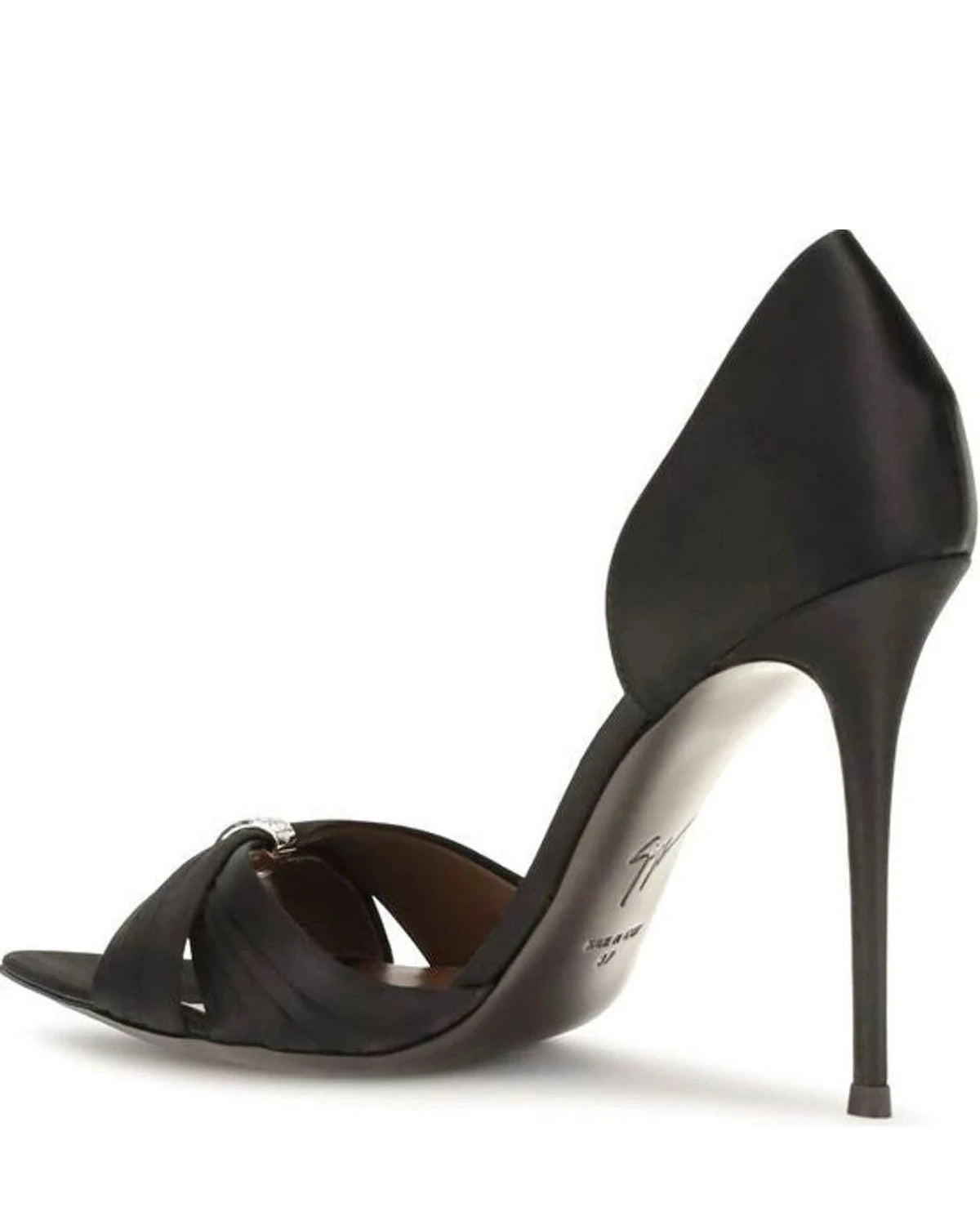Giuseppe Zanotti Sandals in black, Silk Satin — view 3